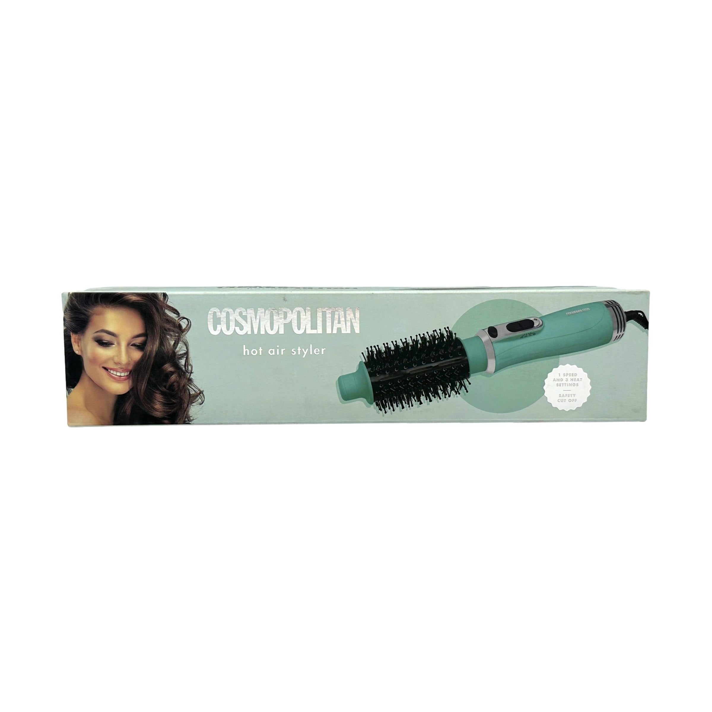 Cosmopolitan hot air styler product packaging.